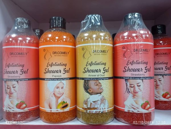 Dr Comely Exfoliating Shower Gel, Strawberry